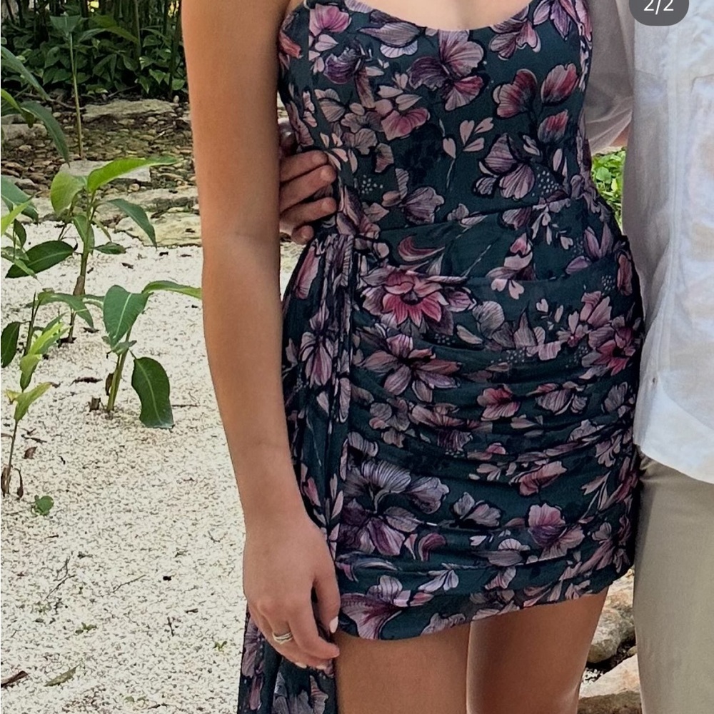 Katie May Chasing Dawn Floral Mini Dress in Artsy Pink - Picture 4 of 6